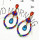 E-5310 ashion 2 Color Colorful Clear Inlay Crystal Rhinestone Dangle Long Earrings For Women Wedding Jewelry