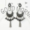 E-5314 Vintage Silver Gold Color Zamak Gypsy Indian Bells Long Tassel Statement Earrings For Women Boho Jewelry