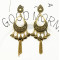 E-5314 Vintage Silver Gold Color Zamak Gypsy Indian Bells Long Tassel Statement Earrings For Women Boho Jewelry