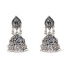 E-5312 Vintage Silver Zamak Hollow Indian Bells Tassel Earrings For Women Jewellry