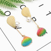 E-5316  5 Colors  Bohemia Pearl Earrings Sea Shell Beach Earrings Drop Dangle Earring for Woman
