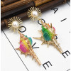 E-5318  7 Colors Natural Sea Conch Shell Pearl Drop Dangle Earrings for Woman Boho Summer Beach Jewelry