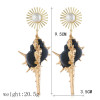 E-5318  7 Colors Natural Sea Conch Shell Pearl Drop Dangle Earrings for Woman Boho Summer Beach Jewelry
