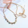 N-7234  2 Style Ethnic Beach Natural Sea Shell Rope Chain Necklace Choker For Women Jewerly
