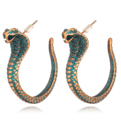 E-5321  2 Styles Vintage Bronze Snake Eagle Shape Earrings for Women Boho Punk Party Jewelry