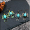 E-5321 2 Styles Vintage Bronze Snake Eagle Shape Earrings for Women Boho Punk Party Jewelry