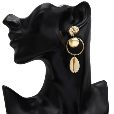 E-5329  2Pairs/Set 4 Colors Bohemian Natural Sea Shell Pendant Drop Earrings for Women Summer Beach Party Jewelry