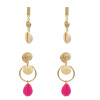 E-5329  2Pairs/Set 4 Colors Bohemian Natural Sea Shell Pendant Drop Earrings for Women Summer Beach Party Jewelry