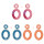 E-5327 3 Colors Boho Straw Woven Earrings Handmade Drop Earrings Dangle Geometric Statement Earrings for Women Girls
