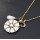 N-7235 Fashion Gold Chain Pearl Rhinestone Round Moon Shape Pendant Necklaces for Women Boho Party Jewelry