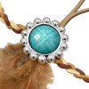 F-0430 Handmade Ethnic Rope Leather Brown Feather Headbands Wood Beads Boho Hair Accessories Fashion Jewelry