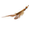 F-0430 Handmade Ethnic Rope Leather Brown Feather Headbands Wood Beads Boho Hair Accessories Fashion Jewelry