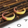 E-5328  3 Colors Hand-Knitted Rattan Round Ear Hanging Simple Jewelry for Woman Jewellry