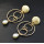 E-5331 2 Style Fashion Natural Pearl Sea Shell Beach Earrings Geometric Circle Drop Dangle Earring for Women
