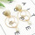 E-5331 2 Style Fashion Natural Pearl Sea Shell Beach Earrings Geometric Circle Drop Dangle Earring for Women