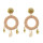 E-5333  4 Color Hand-woven Geometric Circle Drop Dangle Earring Fashion Natural Pearl Sea Shell Beach Earrings for Women