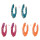 E-5332  3 Colors Hand-Knitted Hollow Out Rattan Round Ear Hanging Simple Jewelry for Woman
