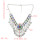 N-7236 Gypsy silver coin tassel colorful beads tassel choker statement necklace for women tribal jewelry