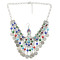 F-0639 Unique Turkish Women Colorful Beads Tassel Coin Belly Dance Head Chain Maang Tikka  Silver Vintage Hair Jewelry