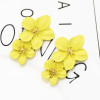 E-5338 5 Colors Cute Romantic Flower Stud Earrings Korean Bohemian Bijoux Jewelry Gift