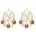 E-5339  2 Colors Trendy Big Gold Metal Natural Sea Shell Pendant Drop Earrings for Women Beach Party Jewelry