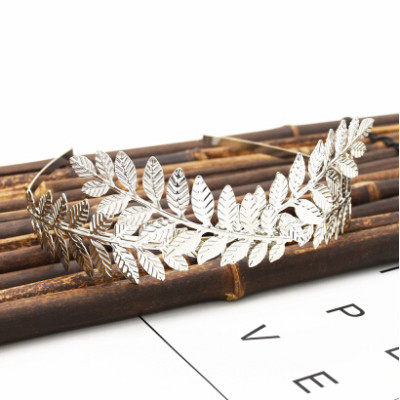 F-0651  Fashion Greece Gold Silver Plated Alloy Hairband Leaf Shape Girls Bride Headband Wedding Hair Jewelry