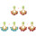E-5345  3 Colors Fashion Gold Metal Turquoise Stone Beaded Earrings for Women Wedding Party Statement Jewelry