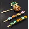 F-0654  3pcs/set Fashion Golden Pineapple Shape Rhinestone Hairpin Female Hairpin Hair Accessories