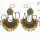 E-5346 Vintage Silver Gold Plated Zamak Indian Bells Tassel Earrings For Women Ethnic Jewellry