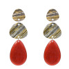 E-5347   4 Colors Fashion Big Acrylic Statement Water Drop Earrings for Women Wedding Party Jewelry