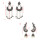 E-5349 Ethnic Vintage Style Silver Carved Flower Drop Zamak Gypsy Indian Bells Long Tassel Statement Earrings For Women Boho Jewelry