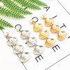E-5353  2 Colors  Bohemia Pearl Earrings Sea Shell Beach Earrings Drop Dangle Earring for Woman