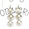 E-5353  2 Colors  Bohemia Pearl Earrings Sea Shell Beach Earrings Drop Dangle Earring for Woman