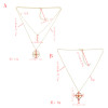 N-7248  2 Styles Gold Alloy Rhinestone Star Key Pendant Necklaces for Women Wedding Party Jewelry Gift