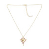 N-7248  2 Styles Gold Alloy Rhinestone Star Key Pendant Necklaces for Women Wedding Party Jewelry Gift