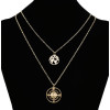 N-7248  2 Styles Gold Alloy Rhinestone Star Key Pendant Necklaces for Women Wedding Party Jewelry Gift