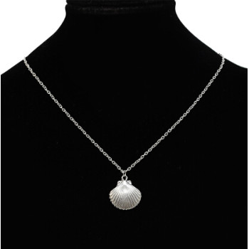 N-7249  2 Style Simple Silver Gold Alloy Shell Star Shaped Pendant Chain Necklace Statement Female Fashion Jewelry