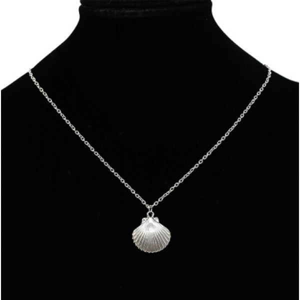 N-7249  2 Style Simple Silver Gold Alloy Shell Star Shaped Pendant Chain Necklace Statement Female Fashion Jewelry