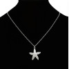 N-7249  2 Style Simple Silver Gold Alloy Shell Star Shaped Pendant Chain Necklace Statement Female Fashion Jewelry