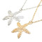 N-7249  2 Style Simple Silver Gold Alloy Shell Star Shaped Pendant Chain Necklace Statement Female Fashion Jewelry