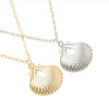 N-7249  2 Style Simple Silver Gold Alloy Shell Star Shaped Pendant Chain Necklace Statement Female Fashion Jewelry