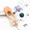 F-0658  4 Color Cute Girl Acrylic Flower Shaped Colorful Hairgrips Hairpins For Women Party Hair Clip Jewelry