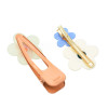 F-0658  4 Color Cute Girl Acrylic Flower Shaped Colorful Hairgrips Hairpins For Women Party Hair Clip Jewelry