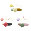 F-0657  2Pcs/Set Korean Style Girl Gold Metal Acrylic Hair Clip Barrettes Hairpins for Women Party Hair Accessories