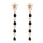 E-5357  Elegant Flower Pearl Crystal Long Drop Earrings for Women Bridal Wedding Party Jewelry