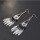 E-5356 Ethnic Vintage Style Silver Gold Moon Shaped Drop Zamak Gypsy Indian Bells Long Tassel Statement Earrings For Women Boho Jewelry