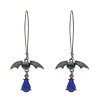E-5362  Ethnic Vintage Fashion Bat Sapphire Earrings Youth Dangle Earrings Women's Pendant Earrings