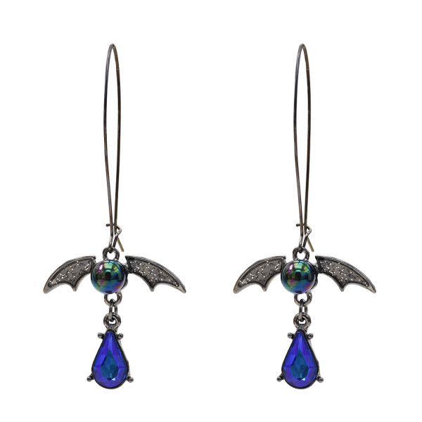 E-5362 Ethnic Vintage Fashion Bat Sapphire Earrings Youth Dangle Earrings Women's Pendant Earrings