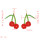 E-5363 Cute Handmade Girl Resin Beaded Cherry Drop Earrings For Women Summer Holiday Jewelry