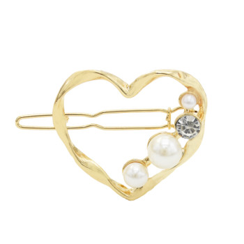 P-0438  4 Styles Girl Gold Metal Pearl Rhinestone Hair Clips Hairpins for Women Wedding Hair Accessories